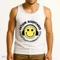 Autism Awareness Acceptance Special Education Teacher Tank Top thumb 3