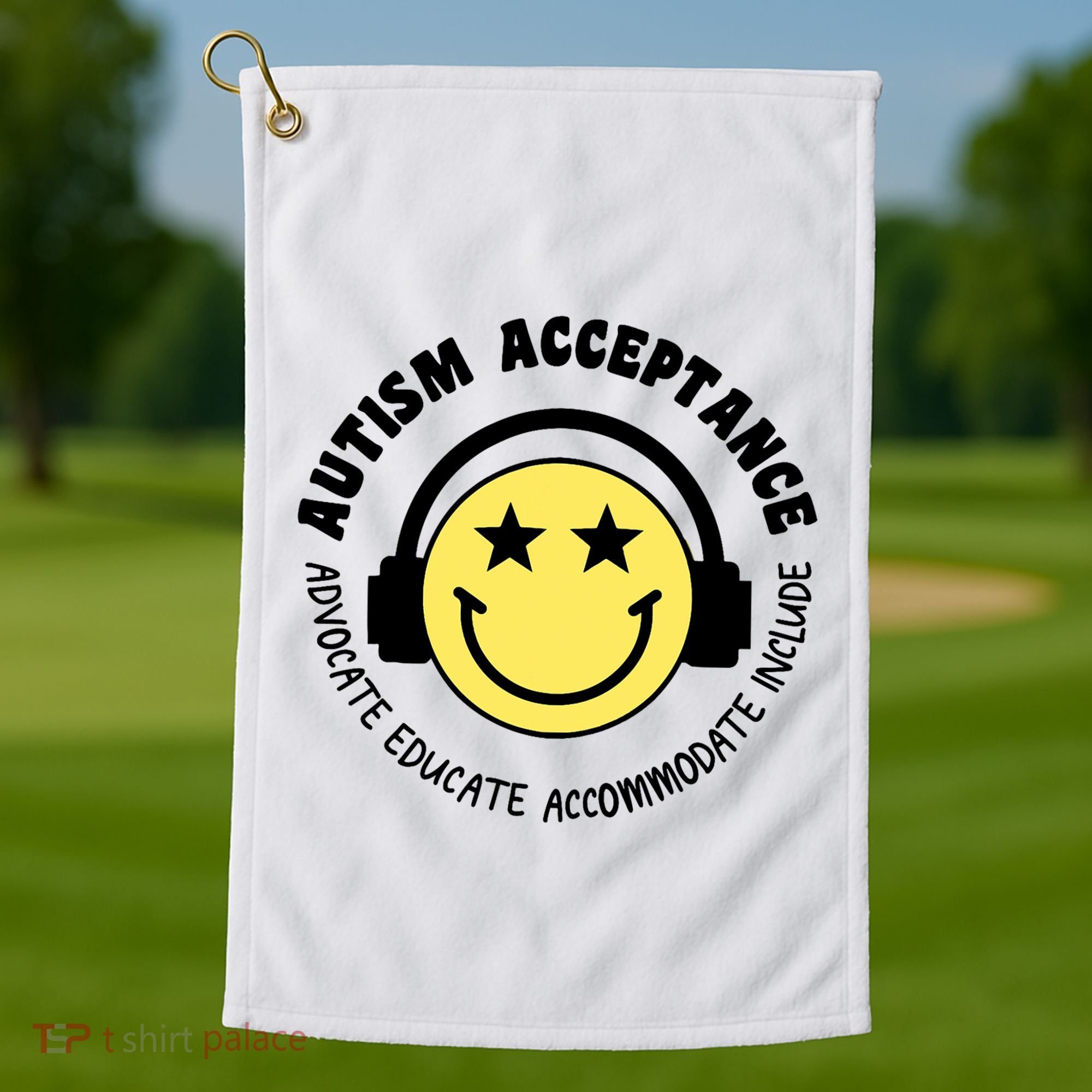 Autism Awareness Acceptance Special Education Teacher Golf Towel