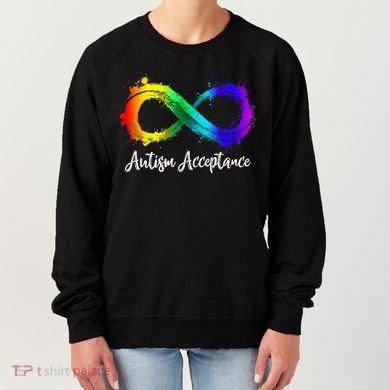 Autism Awareness Acceptance Rainbow Infinity Symbol Gift Women's Sweatshirt