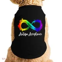 Autism Awareness Acceptance Rainbow Infinity Symbol Gift Doggie Tank thumb 0