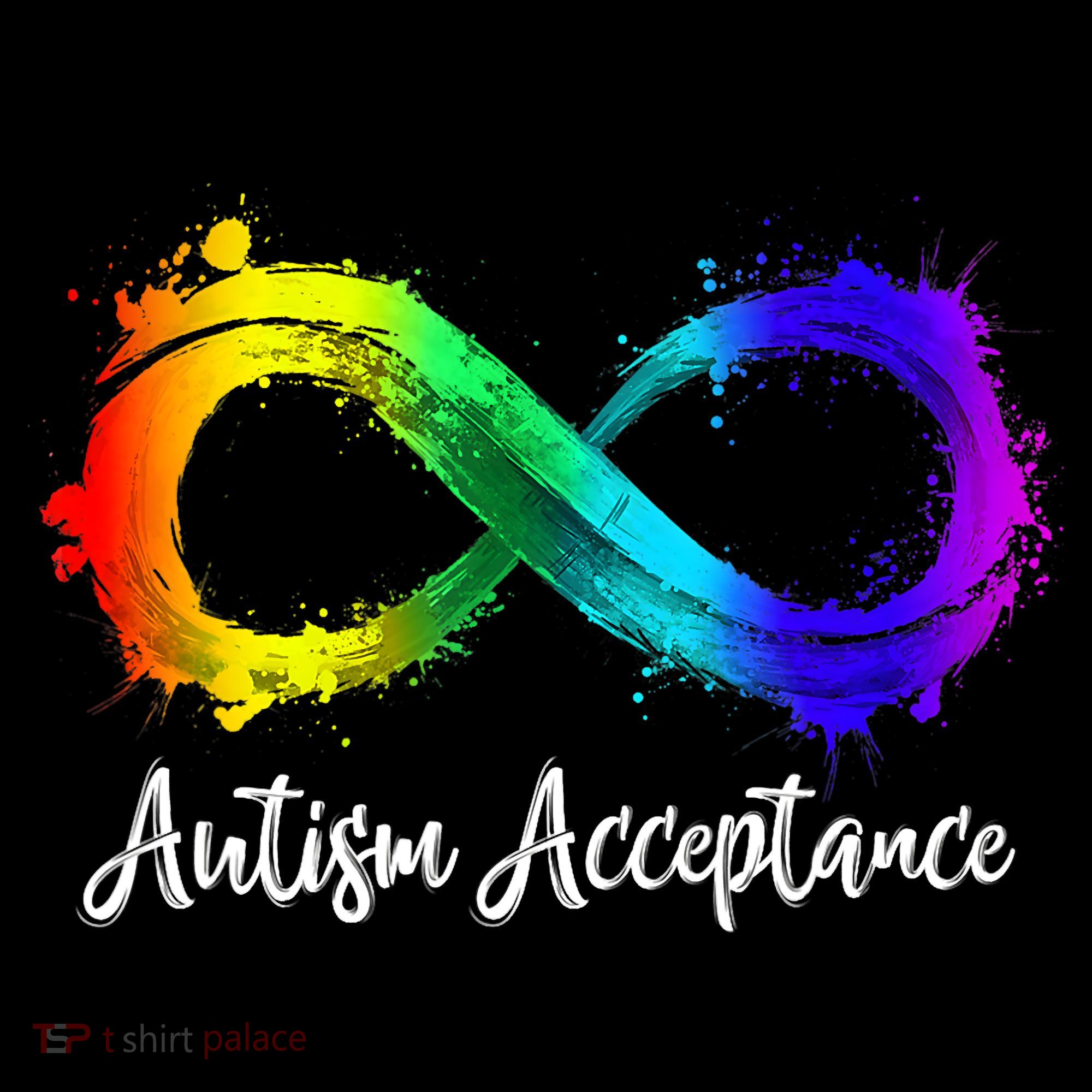 Autism Awareness Acceptance Rainbow Infinity Symbol Gift Doggie Tank