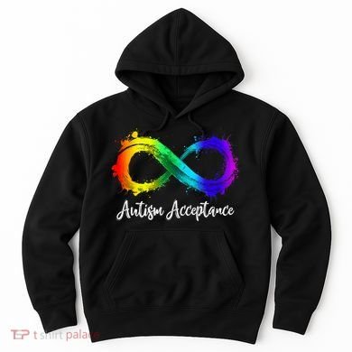 Autism Awareness Acceptance Rainbow Infinity Symbol Gift Hoodie