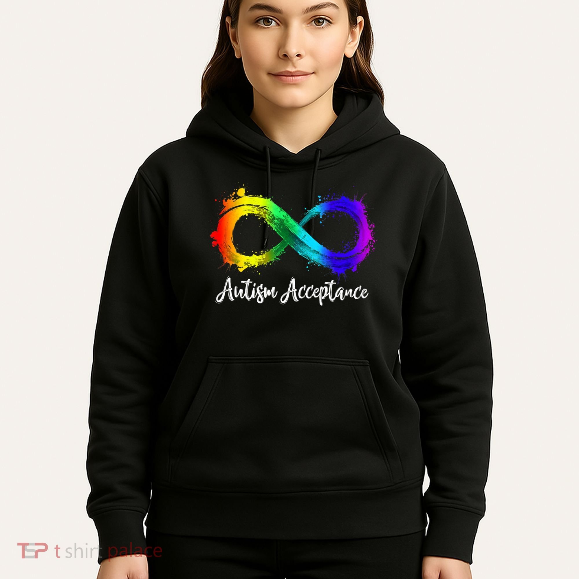 Autism Awareness Acceptance Rainbow Infinity Symbol Gift Hoodie
