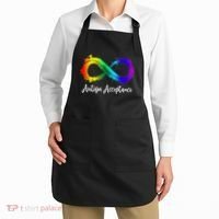 Autism Awareness Acceptance Rainbow Infinity Symbol Gift Apron thumb 2