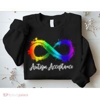 Autism Awareness Acceptance Rainbow Infinity Symbol Gift Sweatshirt thumb 2