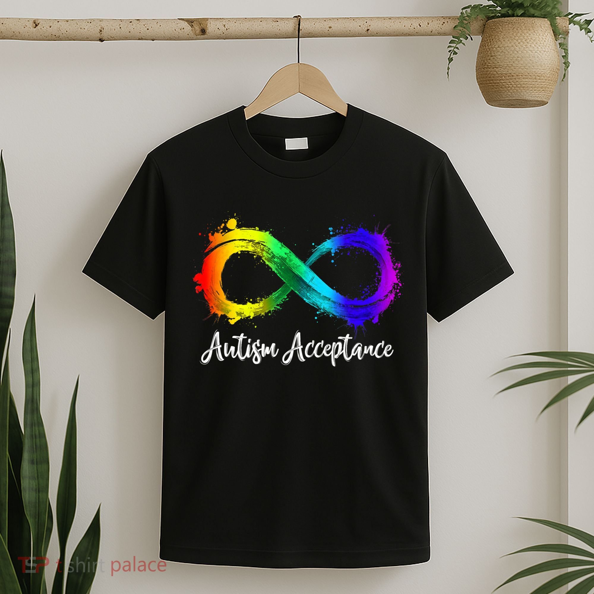 Autism Awareness Acceptance Rainbow Infinity Symbol Gift T-Shirt