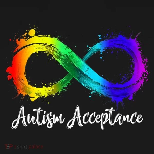 Autism Awareness Acceptance Rainbow Infinity Symbol Gift T-Shirt