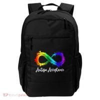 Autism Awareness Acceptance Rainbow Infinity Symbol Gift Backpack thumb 0