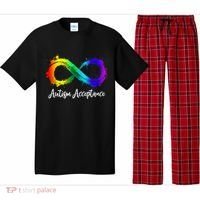 Autism Awareness Acceptance Rainbow Infinity Symbol Gift Pajama Set thumb 0