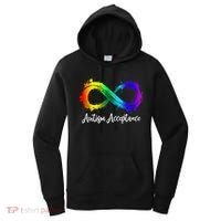 Autism Awareness Acceptance Rainbow Infinity Symbol Gift Women's Hoodie thumb 0