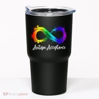 Autism Awareness Acceptance Rainbow Infinity Symbol Gift Tumbler thumb 0
