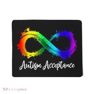 Autism Awareness Acceptance Rainbow Infinity Symbol Gift Mousepad