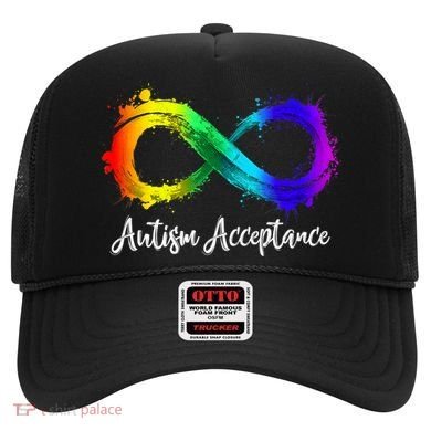 Autism Awareness Acceptance Rainbow Infinity Symbol Gift Hat