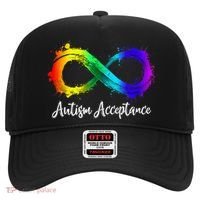 Autism Awareness Acceptance Rainbow Infinity Symbol Gift Hat thumb 0