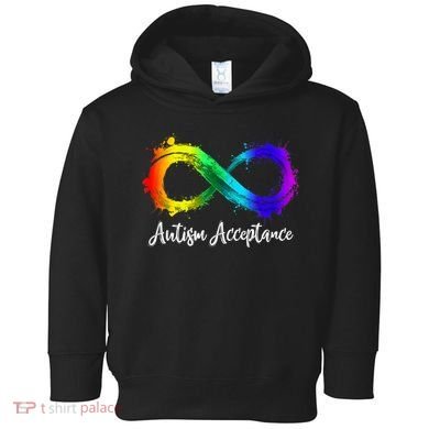 Autism Awareness Acceptance Rainbow Infinity Symbol Gift Toddler Hoodie