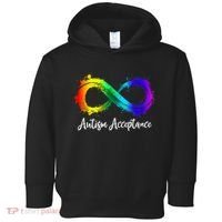 Autism Awareness Acceptance Rainbow Infinity Symbol Gift Toddler Hoodie thumb 0