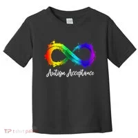 Autism Awareness Acceptance Rainbow Infinity Symbol Gift Toddler T-Shirt thumb 0
