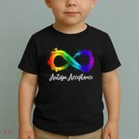 Autism Awareness Acceptance Rainbow Infinity Symbol Gift Toddler T-Shirt thumb 2
