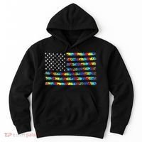 Autism Awareness American Flag Hoodie thumb 0