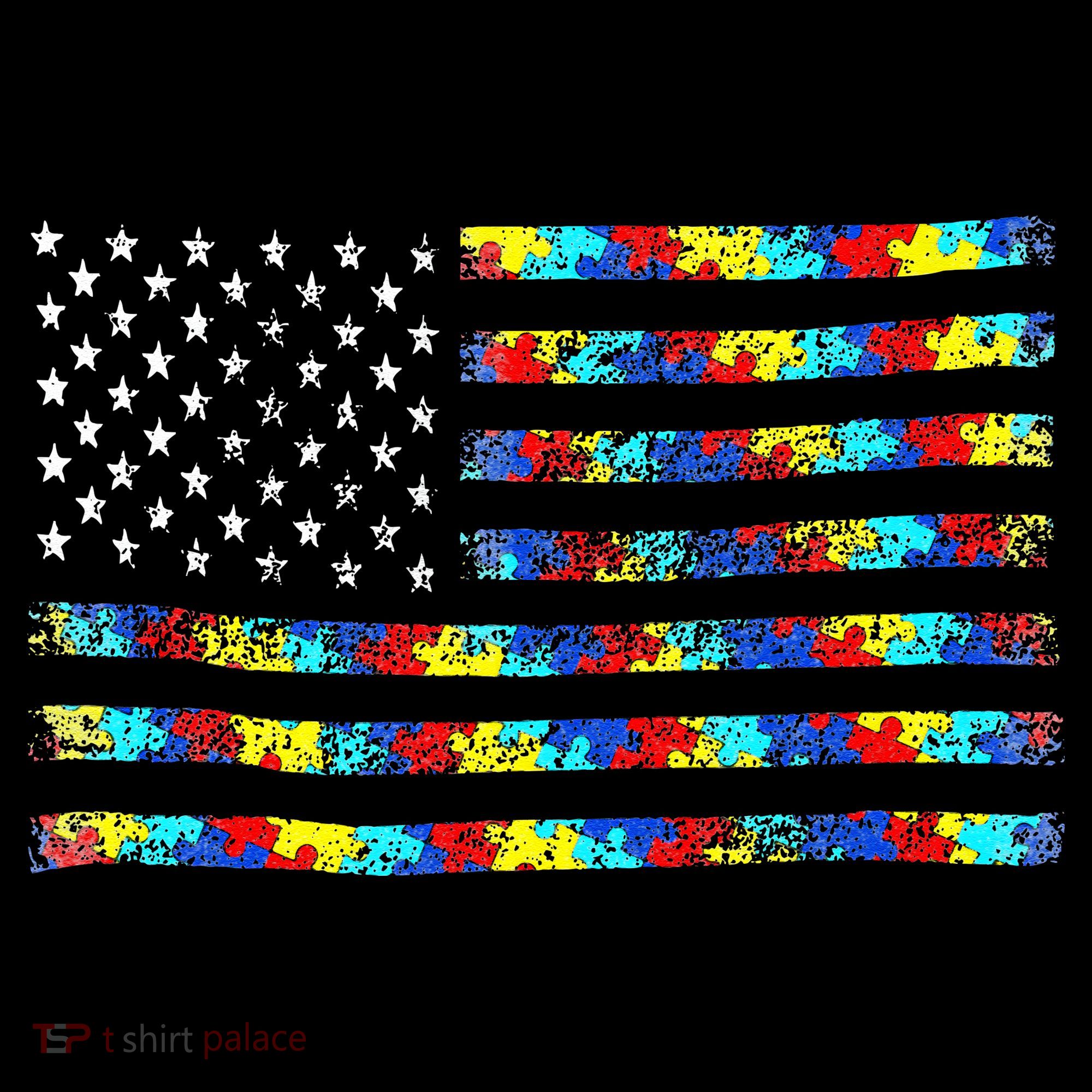 Autism Awareness American Flag Apron