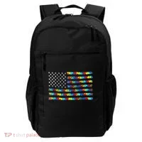 Autism Awareness American Flag Backpack thumb 0