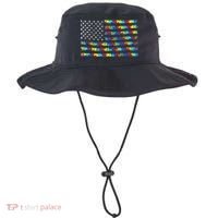 Autism Awareness American Flag Bucket Hat thumb 0