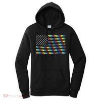 Autism Awareness American Flag Women's Hoodie thumb 0