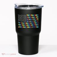 Autism Awareness American Flag Tumbler thumb 0