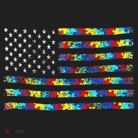 Autism Awareness American Flag Tumbler thumb 3