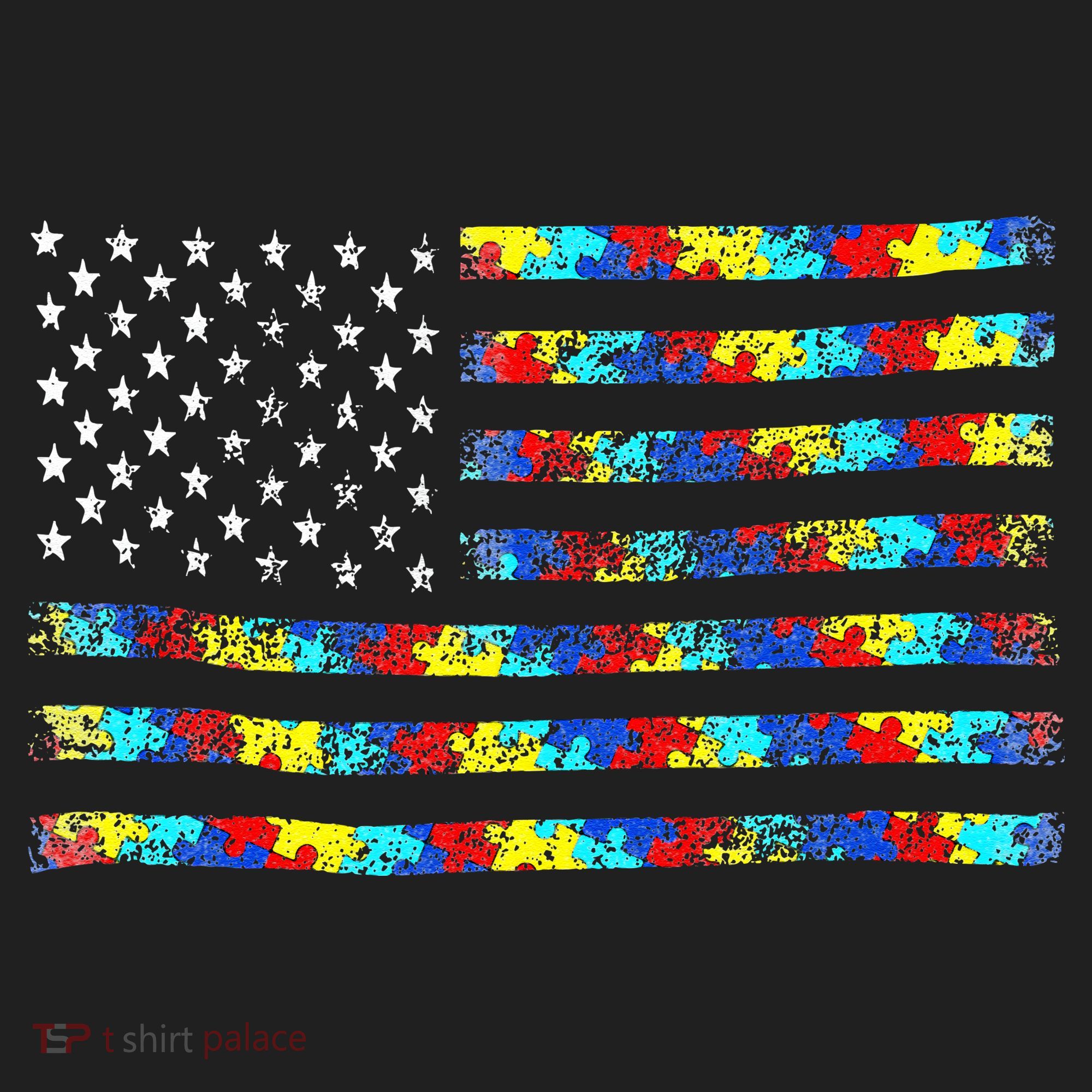 Autism Awareness American Flag Hat