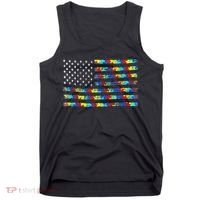 Autism Awareness American Flag Tank Top thumb 0