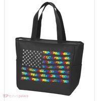 Autism Awareness American Flag Tote Bag thumb 3