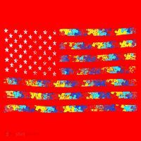 Autism Awareness American Flag Santa Hat thumb 1