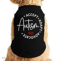Autism Awareness Accept Adopt Advocate Doggie Tank thumb 0