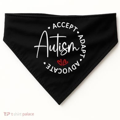Autism Awareness Accept Adopt Advocate USA-Made Doggie Bandana