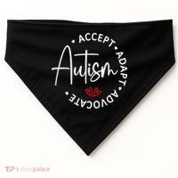 Autism Awareness Accept Adopt Advocate USA-Made Doggie Bandana thumb 0
