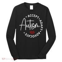 Autism Awareness Accept Adopt Advocate Long Sleeve Shirt thumb 0