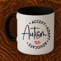Autism Awareness Accept Adopt Advocate Coffee Mug thumb 2