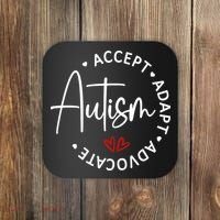 Autism Awareness Accept Adopt Advocate Coaster thumb 0