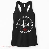 Autism Awareness Accept Adopt Advocate Women's Tank Top thumb 0