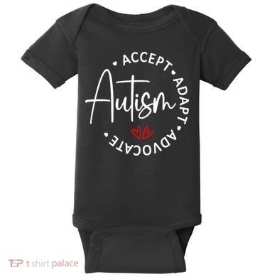 Autism Awareness Accept Adopt Advocate Baby Bodysuit