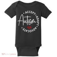 Autism Awareness Accept Adopt Advocate Baby Bodysuit thumb 0