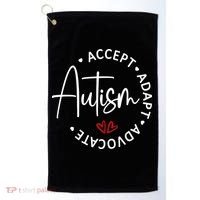 Autism Awareness Accept Adopt Advocate Golf Towel thumb 0