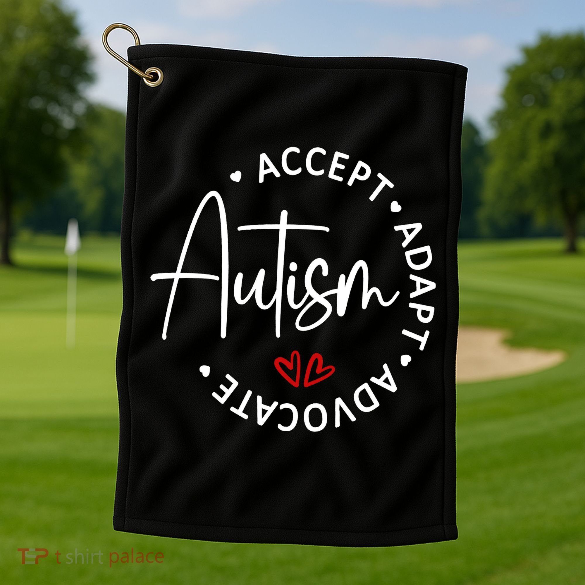 Autism Awareness Accept Adopt Advocate Golf Towel