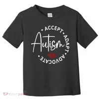 Autism Awareness Accept Adopt Advocate Toddler T-Shirt thumb 0