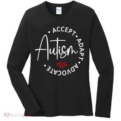 Autism Awareness Accept Adopt Advocate Women's Long Sleeve Shirt