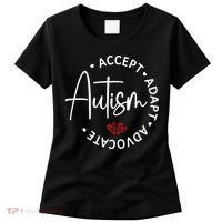 Autism Awareness Accept Adopt Advocate Women's T-Shirt thumb 0