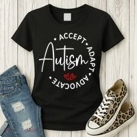 Autism Awareness Accept Adopt Advocate Women's T-Shirt thumb 3
