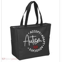 Autism Awareness Accept Adopt Advocate Tote Bag thumb 2