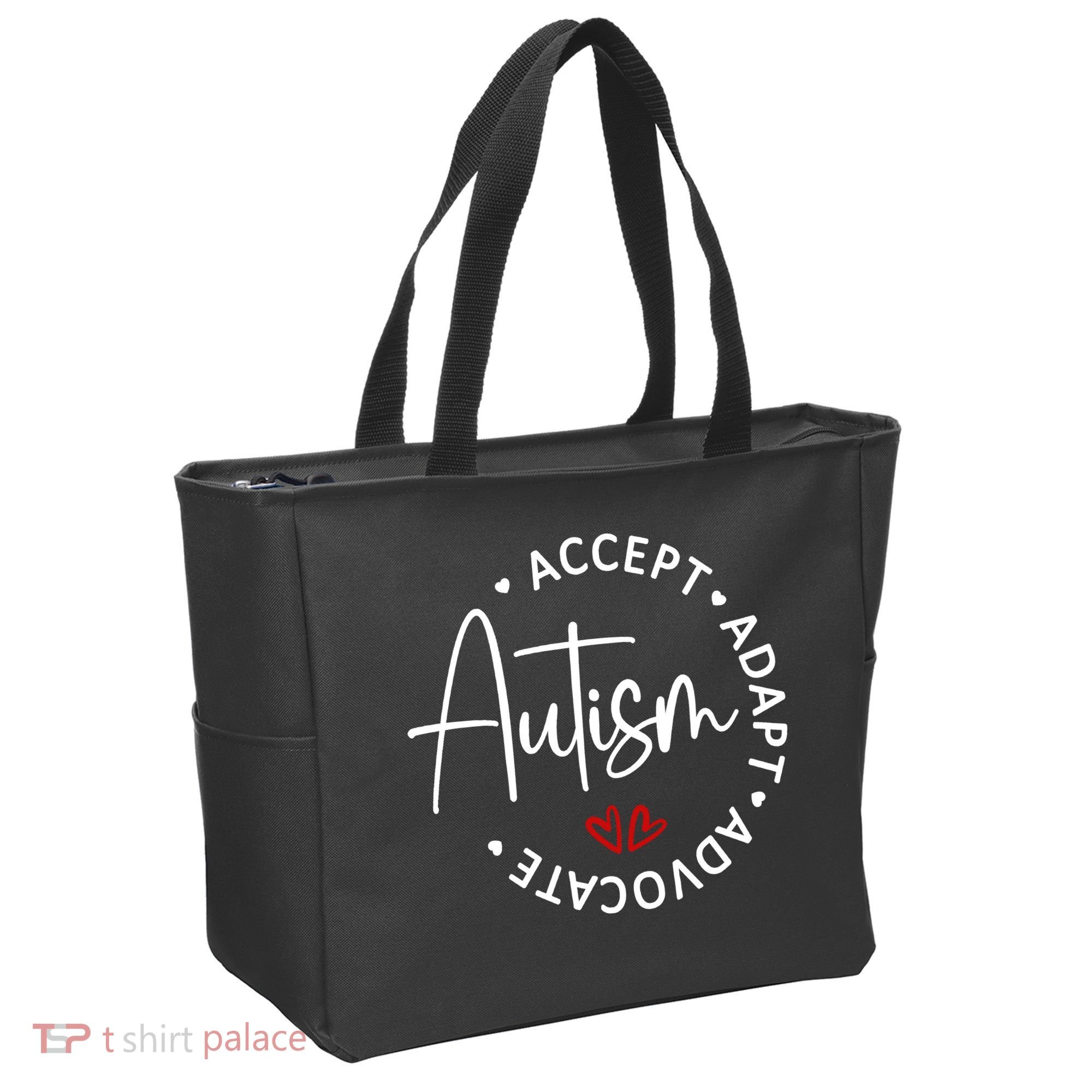 Autism Awareness Accept Adopt Advocate Tote Bag